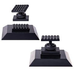 Brickmaster Displays - Infinity Angle Display - Building Block Display Stand - Works with Major Building Blocks - For Lego Display Stand - Compatible with Lego Decor Adjustable Stand - 2 Pack - Black