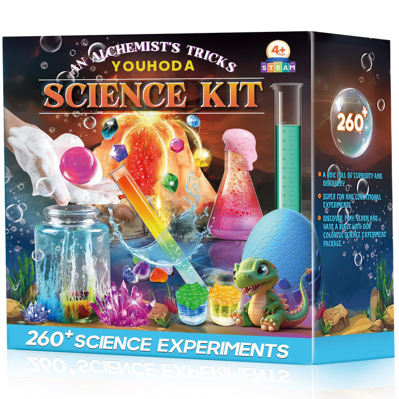 260+ Science Experiments - Over 120 pcs Science Kits for Kids Age 5-7-9-12 Boys Girls Pre School Chemistry Set & STEM Learning Educational Toys Birthday Gifts Christmas Stocking Stuffers for Kids