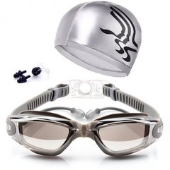 HD Waterproof Anti-Fog Swimming Goggles with Cap