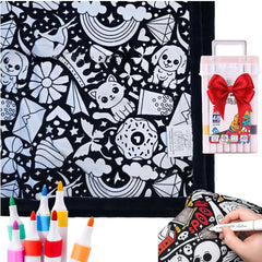 DIY Coloring Blanket With Markers
