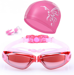 HD Waterproof Anti-Fog Swimming Goggles with Cap