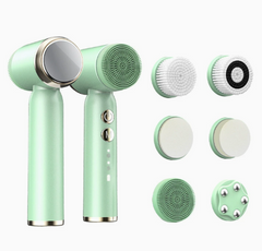 6 In 1 Ultrasonic Electric Face Cleansing Brush Compress