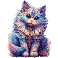 Aeekdook Wooden Puzzles for Adults - Ragdoll Cat Puzzle Wood Puzzles Adult - Wooden Jigsaw Puzzles Unique Animal Shape Relax Puzzles (L - 10.1 * 13.3in - 300pcs)