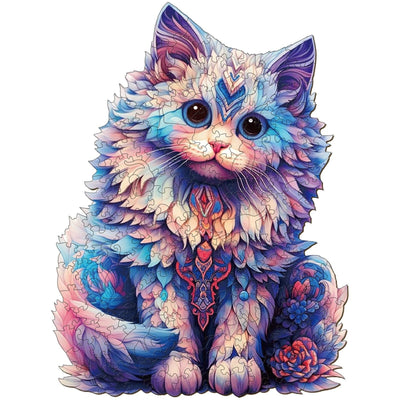 Aeekdook Wooden Puzzles for Adults - Ragdoll Cat Puzzle Wood Puzzles Adult - Wooden Jigsaw Puzzles Unique Animal Shape Relax Puzzles (L - 10.1 * 13.3in - 300pcs)
