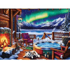 Jigsaw Puzzles 300 Pieces for Adults Aurora Snow Mountain Puzzle 300 Pieces Adult Puzzles Games for Kids Ages 8-10 10-12 Family Challenging Puzzles Game Home Decor Gift Toy 20.5x15IN