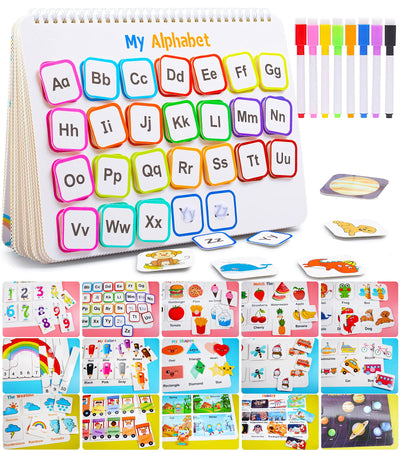 Huijing Montessori Preschool Learning Activities Newest 29 Themes Busy Book - Workbook Activity Binder / Toys for Toddlers Autism Learning Materials and Tracing Coloring Book
